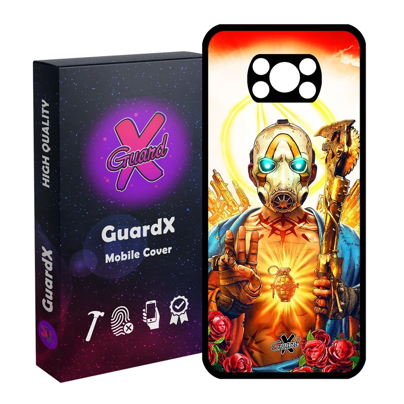 کاور گارد ایکس طرح Borderlands مدل Glass10068 مناسب برای گوشی موبایل شیائومی Poco X3 / Poco X3 NFC