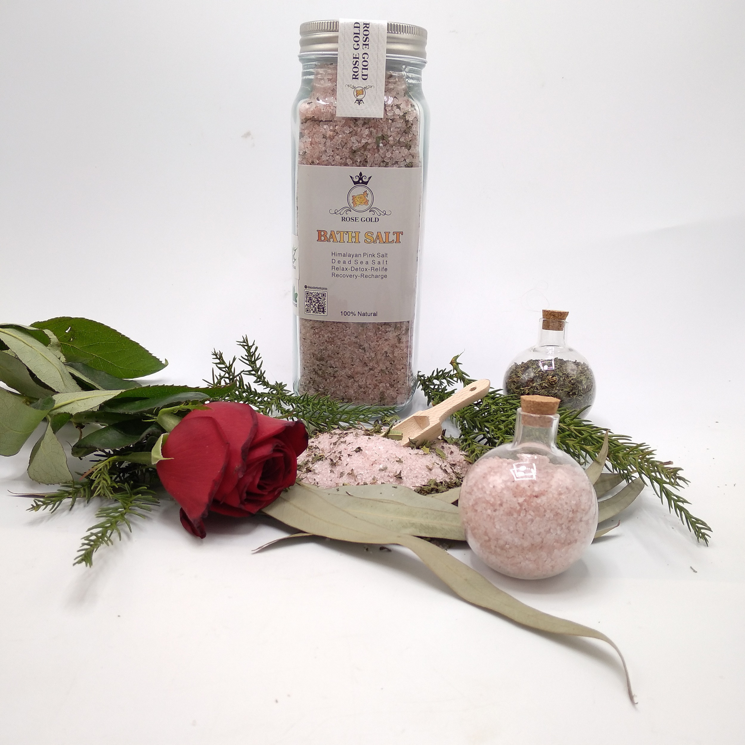 نمک حمام رز گلد مدل نعنا و اکالیپتوس وزن 1000 گرم