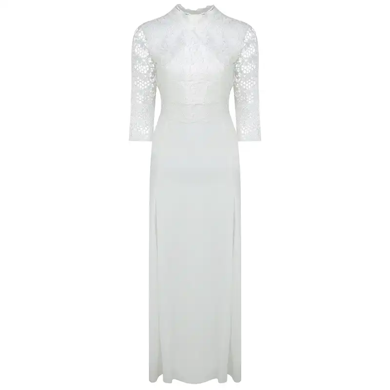 ست بلوز و دامن زنانه مدل دو تکه گیپوردار کد 01