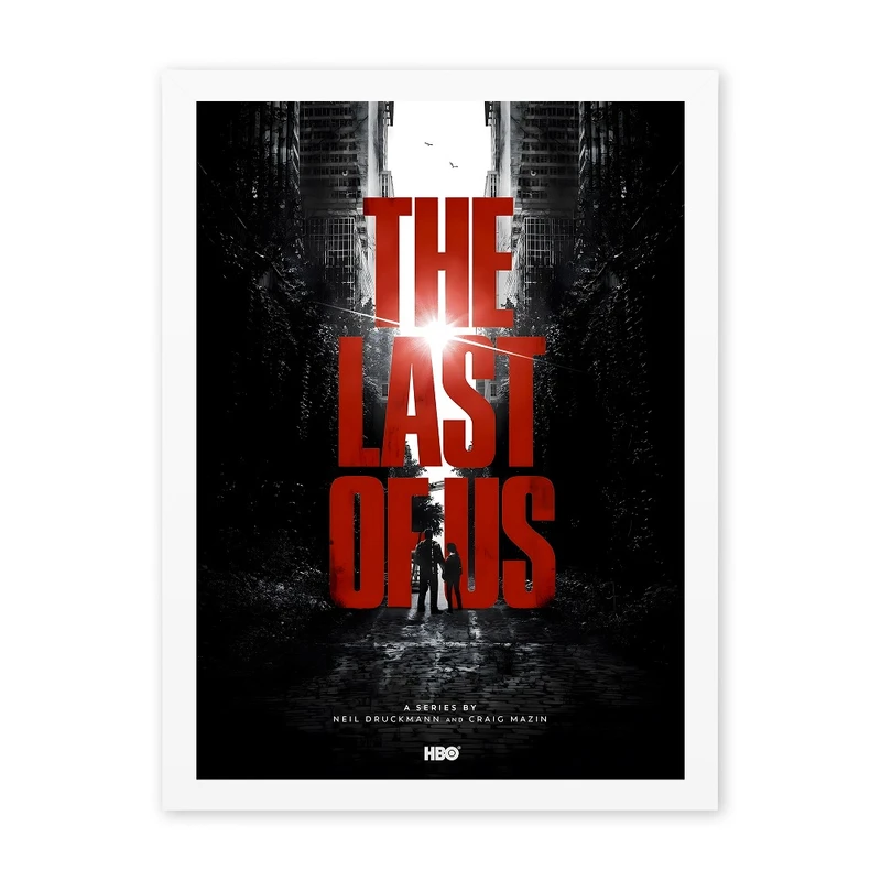 تابلو مدل دکوراتیو طرح بازی Last of us کد 1186 فریم سفید