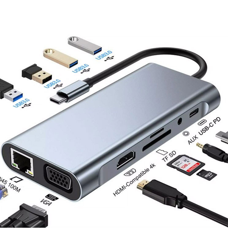 هاب 11 پورت USB-C مجنتیک مدل CHD11