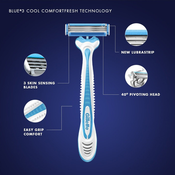 خود تراش ژیلت مدل Blue 3 Cool خود تراش ژیلت مدل Blue 3 Cool