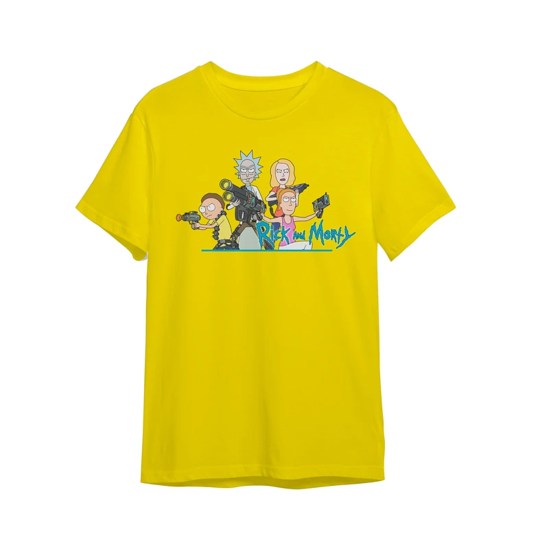 تی شرت آستین کوتاه مردانه مدل ریک و مورتی چاپ دورو کد 36