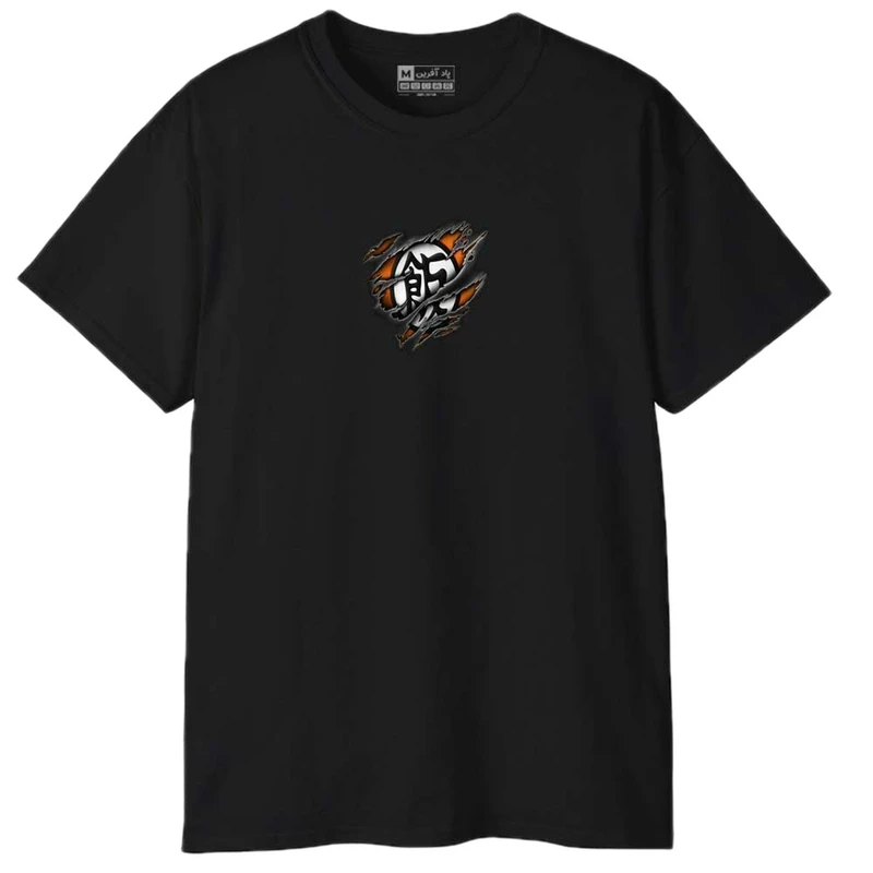 تی شرت آستین کوتاه مردانه پاد آفرین مدل انیمه دو طرف چاپ کد 0384