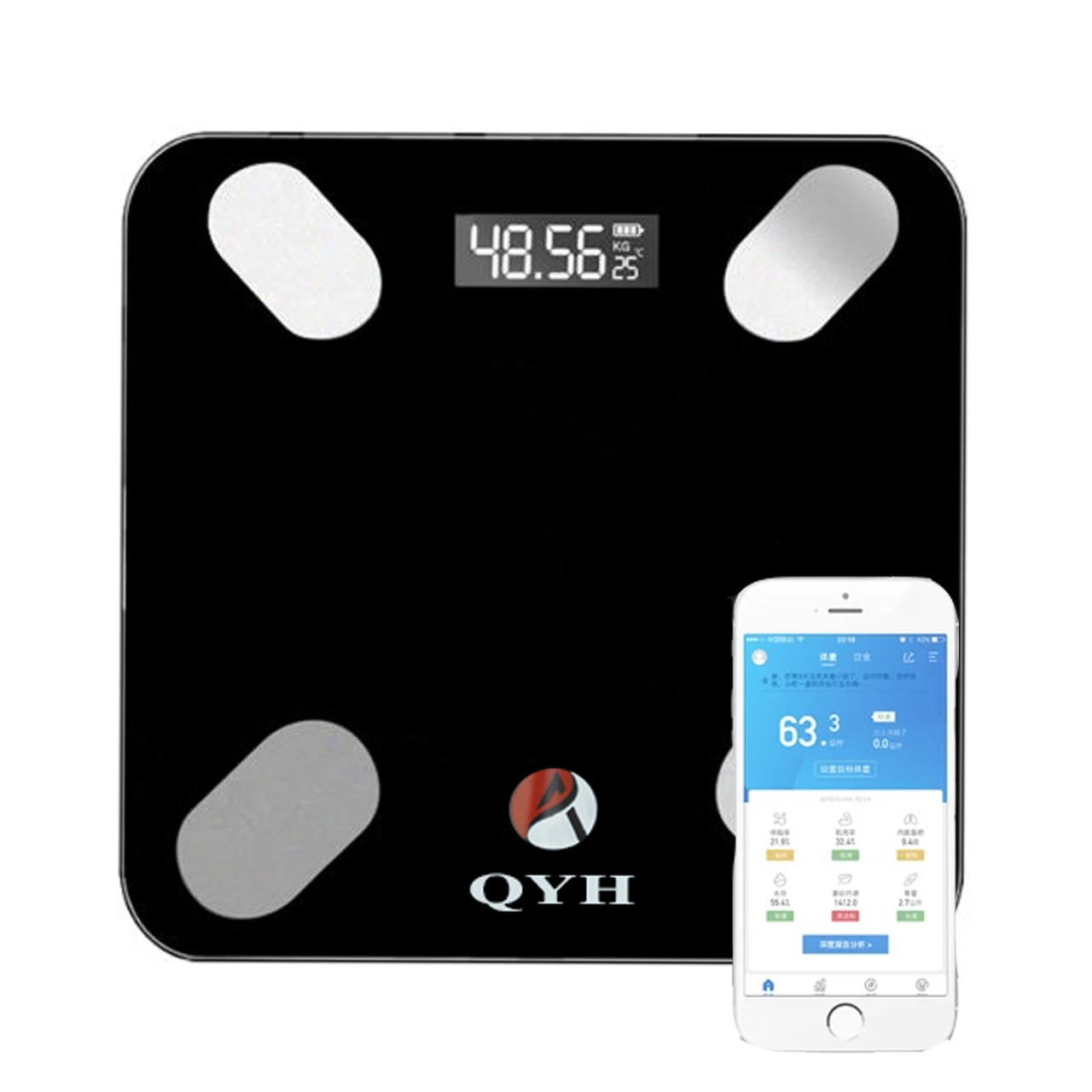 ترازو دیجیتال کیو وای اچ مدل smart scale ترازو دیجیتال کیو وای اچ مدل smart scale