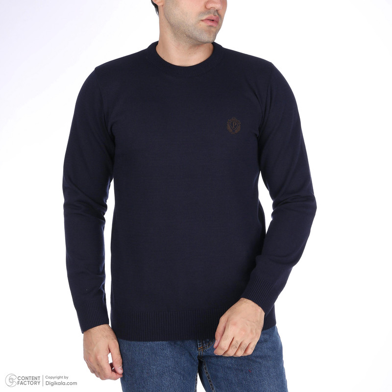 پلیور مردانه تریکو پاییزان مدل PR700 رنگ سرمهای