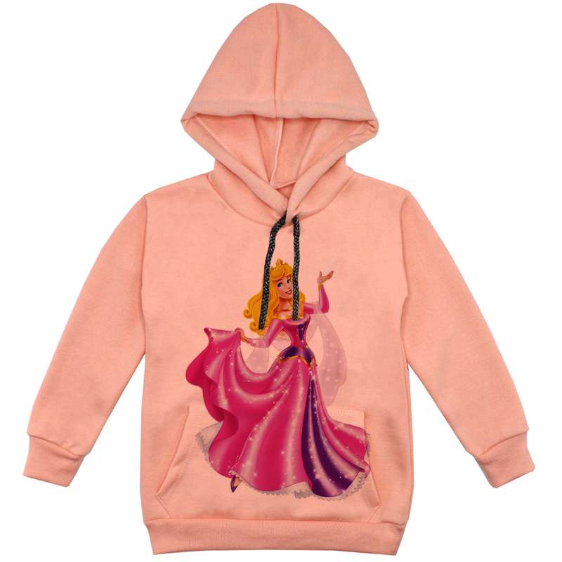 هودی دخترانه مدل سیندرلا F50 رنگ گلبهی
