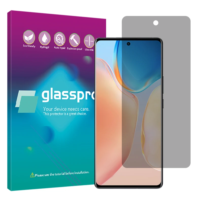 محافظ صفحه نمایش حریم شخصی گلس پرو مدل Resistant مناسب برای گوشی موبایل ویوو X70 Pro Plus