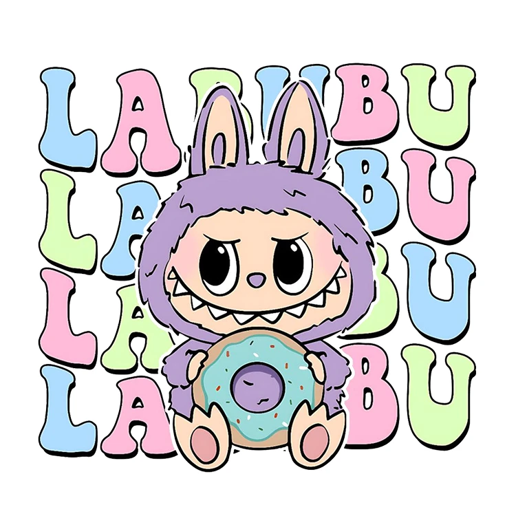 استیکر پارچه و لباس پاد آفرین مدل عروسک لبوبو کد S2274