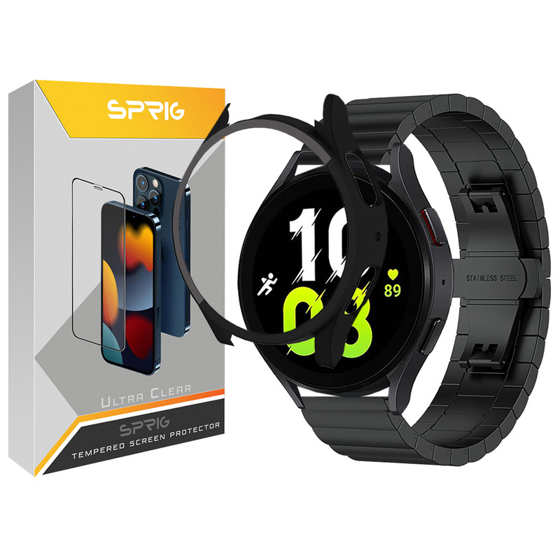 بند اسپریگ مدل Swatch مناسب برای ساعت هوشمند سامسونگ Galaxy Watch 5 44mm به همراه کاور