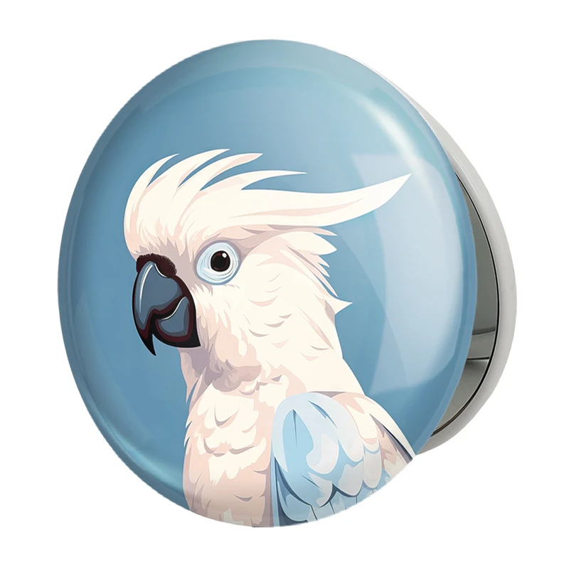 آینه جیبی خندالو طرح پرندگان زینتی مدل تاشو کد 30495