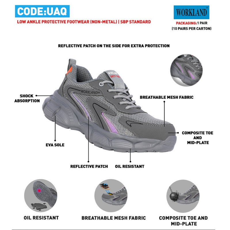 کفش ایمنی ورک لند مدل مهندسی اسپرت کد UAQ