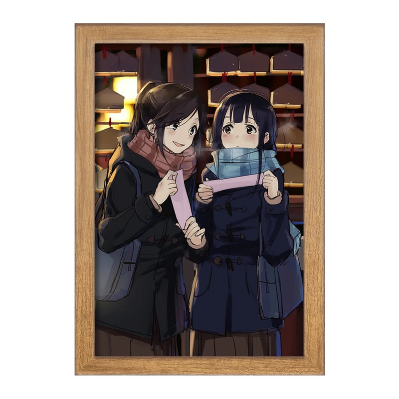 تابلو خندالو مدل کاساکی و میزور انیمه لیز و پرنده آبی کد 23835