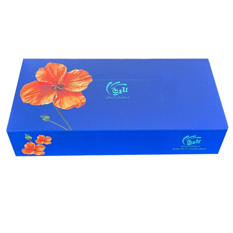 دستمال کاغذی 100 برگ دو لایه لارنلند مدل گل آسا