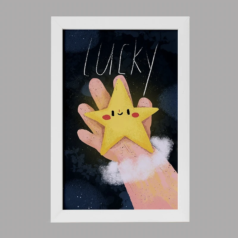 تابلو خندالو مدل ستاره فانتزی کد F1694