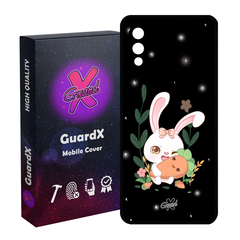 کاور گارد ایکس طرح خرگوش مدل Glass10309 مناسب برای گوشی موبایل سامسونگ Galaxy A02 / M02