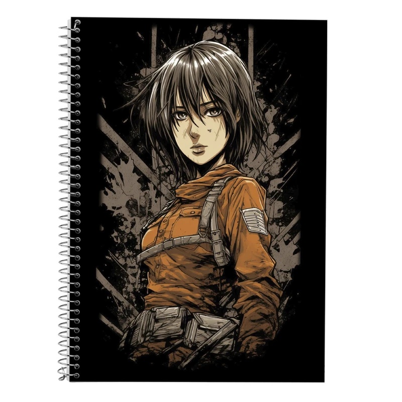 دفتر زبان 50 برگ مدوپد مدل دوخط طرح Attack on Titan کد DF10378