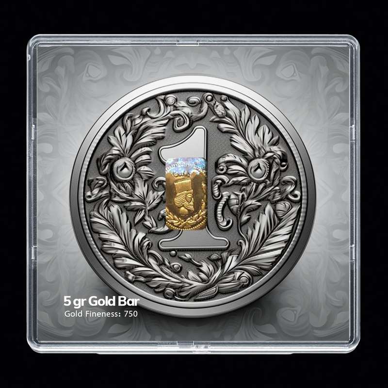 شمش طلا 18 عیار مدوپد مدل عدد 1 کد SG-10197