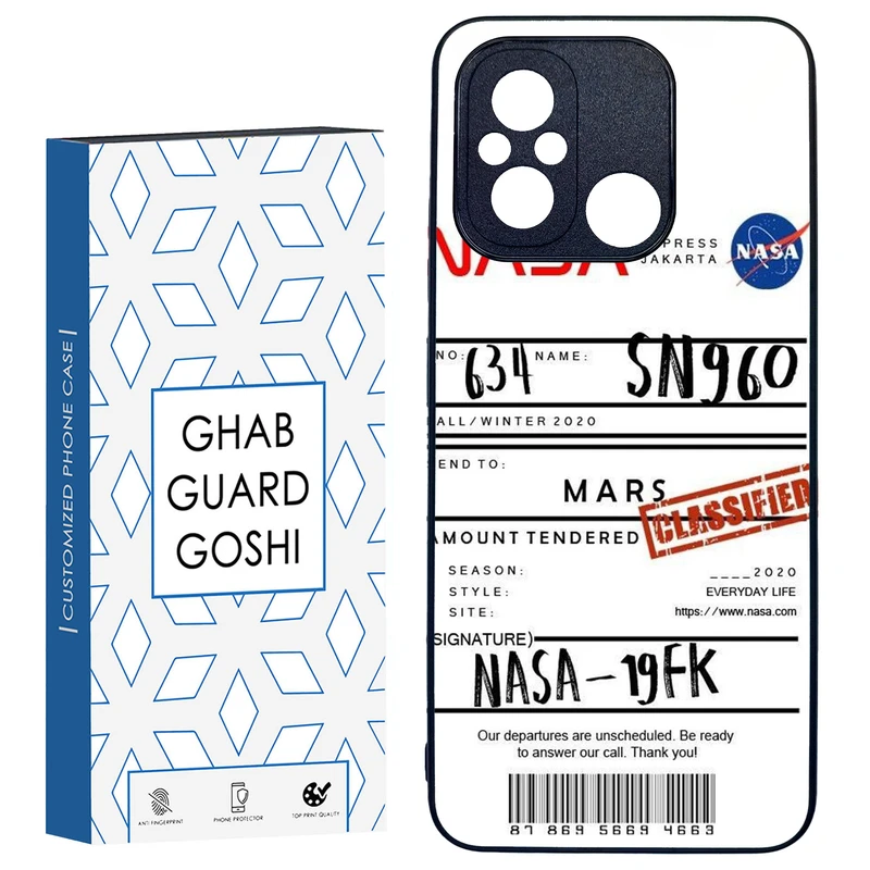 کاور قاب گارد گوشی طرح ناسا کد TPU-192 مناسب برای گوشی موبایل شیائومی REDMI 12C / POCO C55