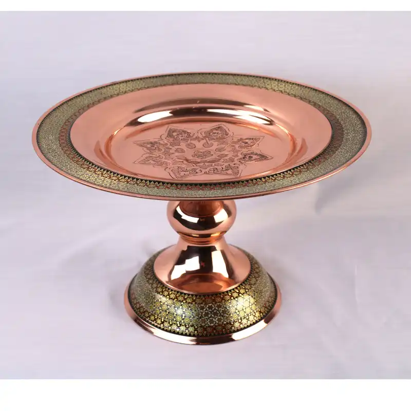 شیرینی خوری خاتم کاری مسی کد 25