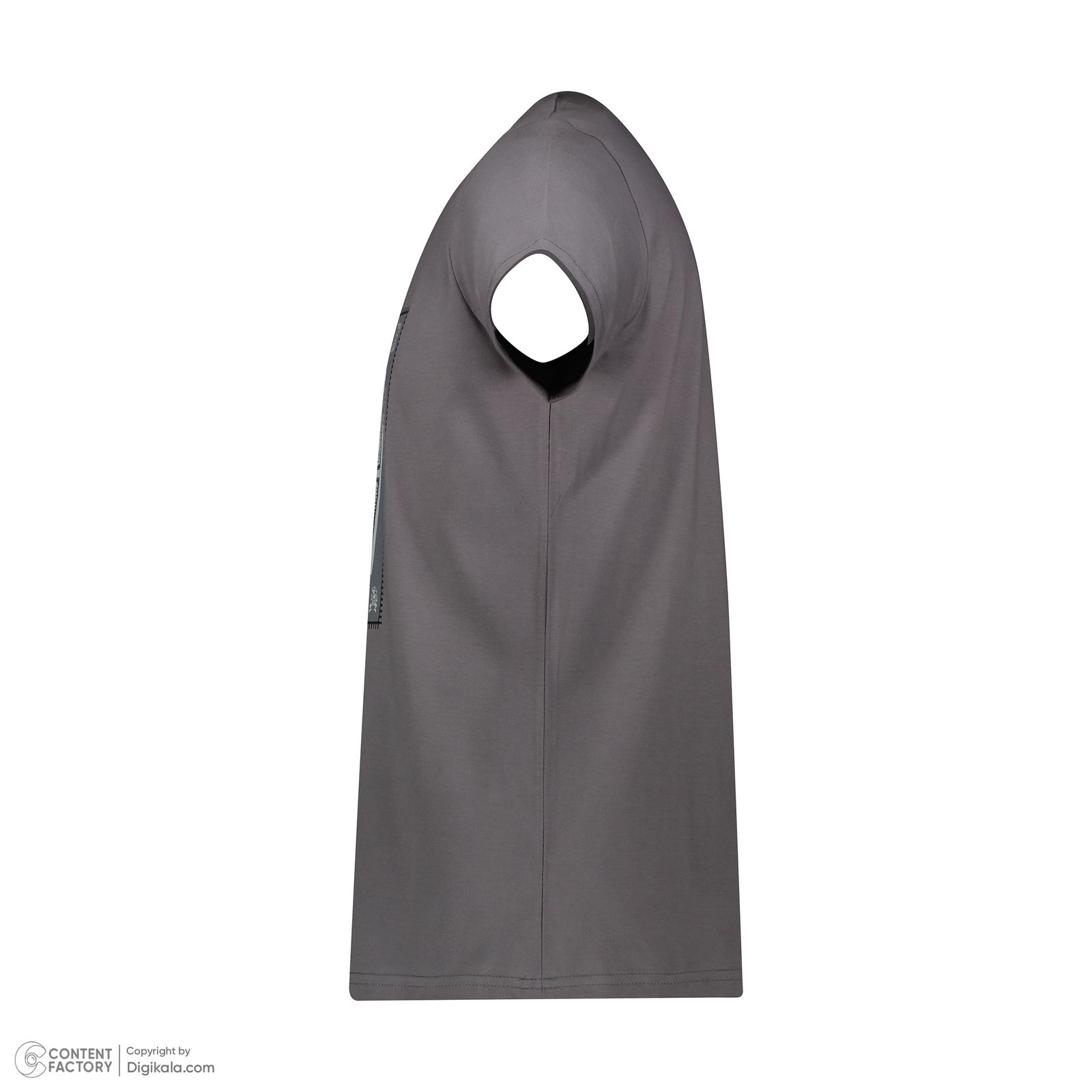 تیشرت آستین کوتاه مردانه مدل M117 رنگ طوسی -  - 4