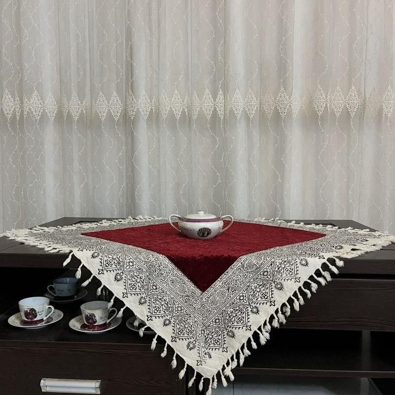 ست رومیزی ۳ تکه مدل مخمل نگار 