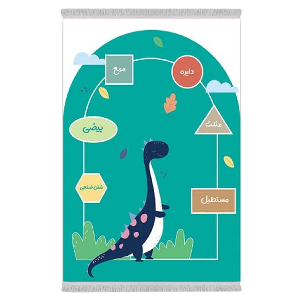 فرش پارچه‌ای دفه مدل فرشینه طرح فانتزی کد 8178