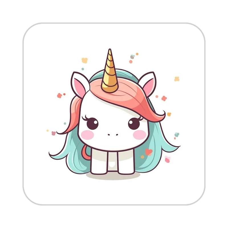 زیر لیوانی کاکتی طرح اسب تک شاخ و یونیکورن مدل mp29789