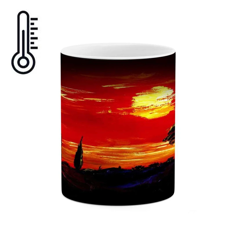 ماگ حرارتی کاکتی مدل نقاشی کد mgh13516