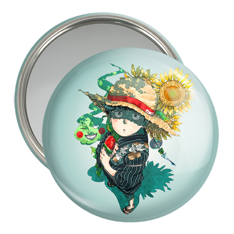 آینه جیبی خندالو مدل شییکو انیمه موب سایکو Mob Psycho 100 کد 24458 آینه جیبی خندالو مدل شییکو انیمه موب سایکو Mob Psycho 100 کد 24458