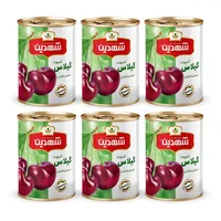 کمپوت گیلاس شهدین - 370 گرم بسته 6 عددی