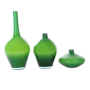 گلدان شیشه ای مدل سالنگ کد GL-007 مجموعه 3 عددی