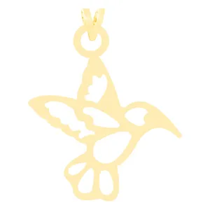 آویز گردنبند طلا 18 عیار زنانه الن نار مدل طرح پرنده ELN3653