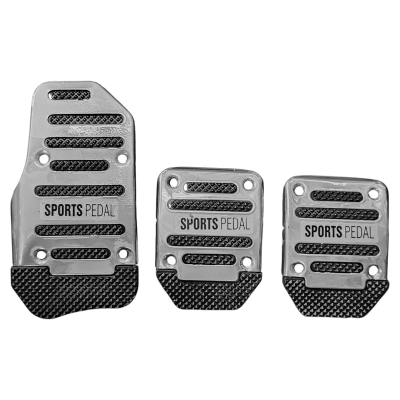 روکش پدال خودرو مدل TypeR - SLVR بسته ۳ عددی