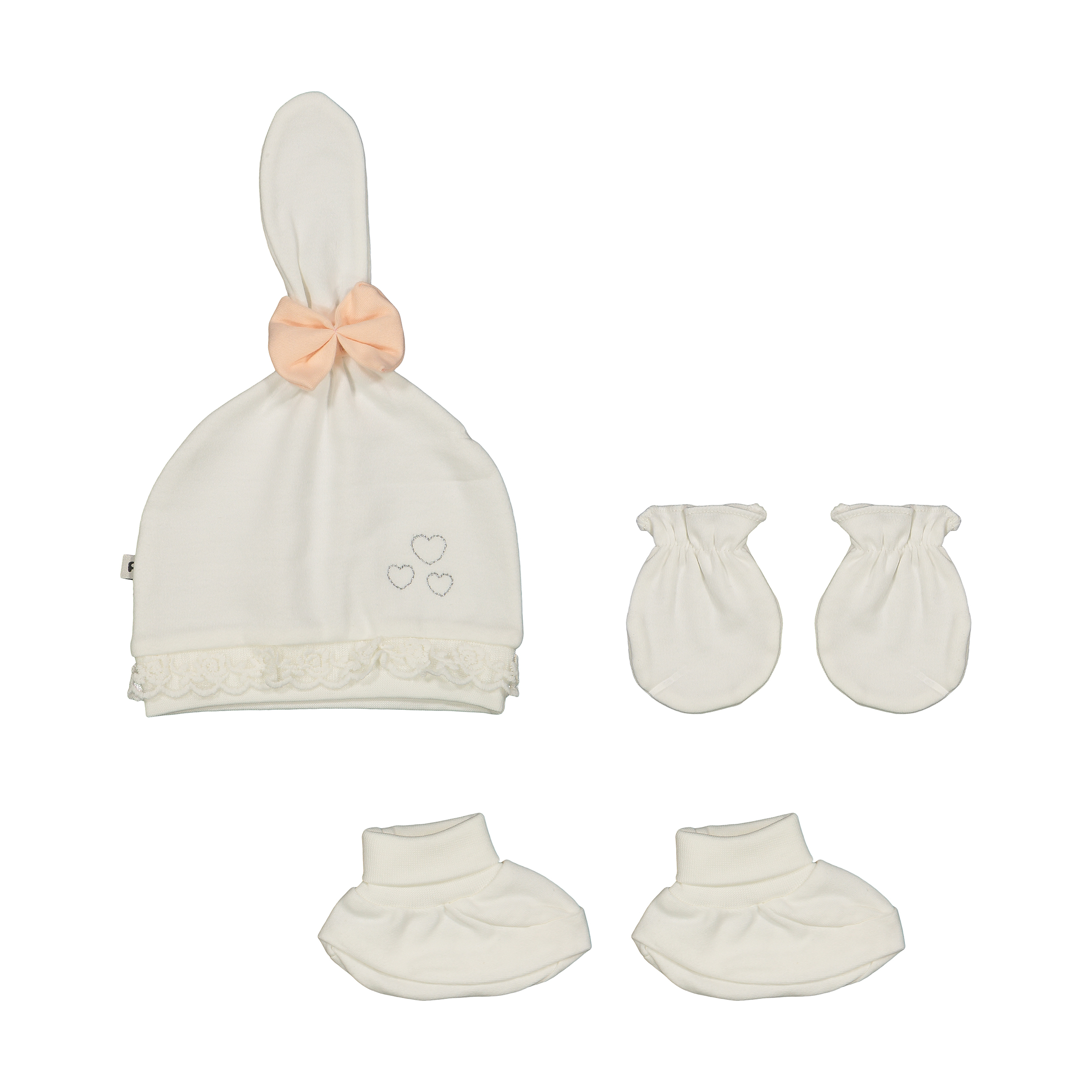 ست 3 تکه لباس نوزادی مدل پاپیون کد 755