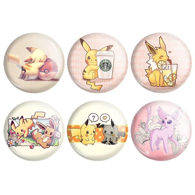 مگنت خندالو طرح انیمه پوکمون کد 950A مجموعه 6 عددی