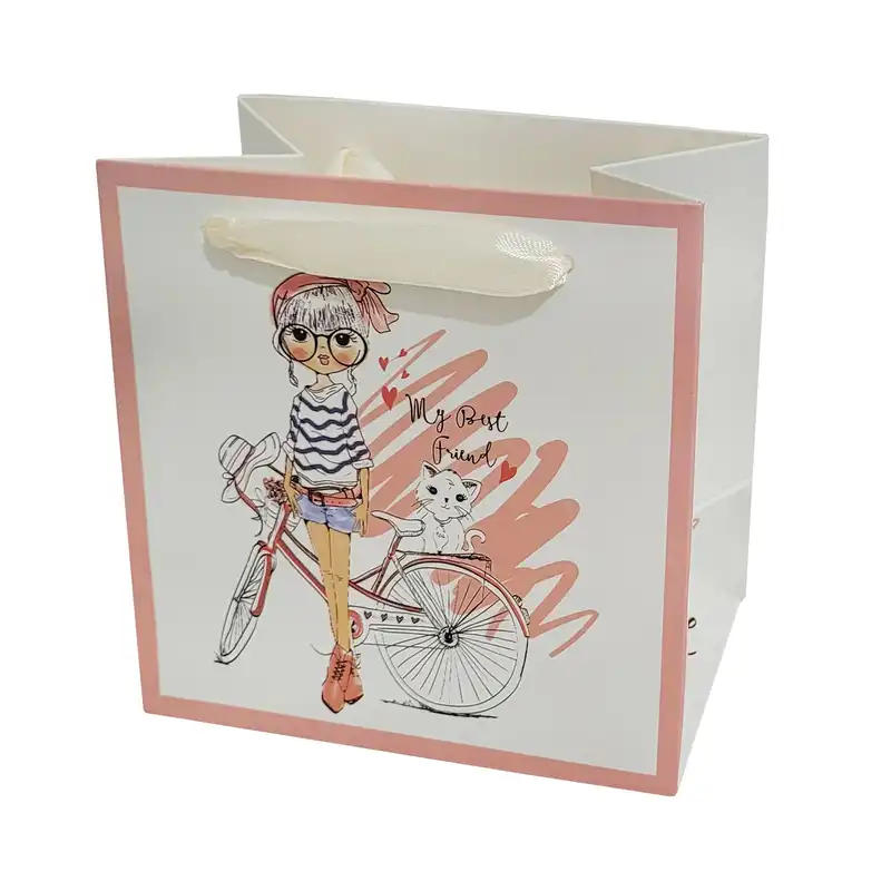 پاکت هدیه مدل دختر و گربه کد 11100626