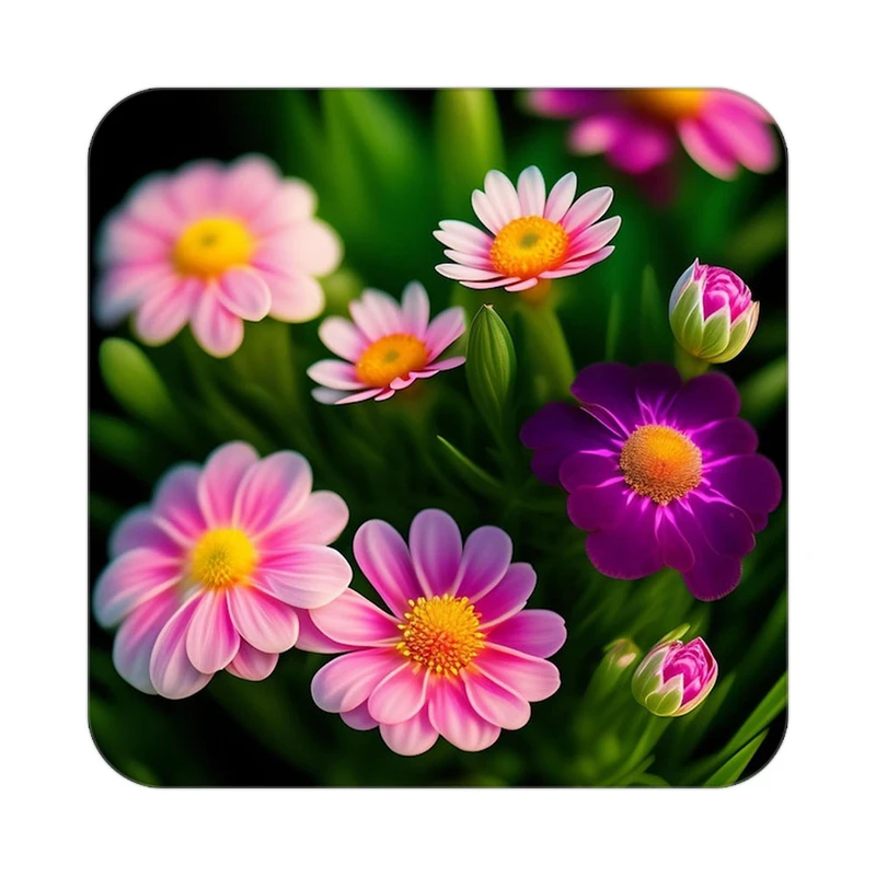 زیر لیوانی کاکتی طرح گل مدل mp16605