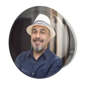 آینه جیبی خندالو طرح رضا عطاران مدل تاشو کد 6345 