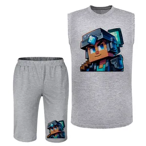 ست تاپ و شلوارک مردانه مدل ماینکرفت A387