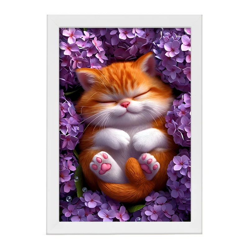 تابلو خندالو مدل گربه خوابالو کد F12826