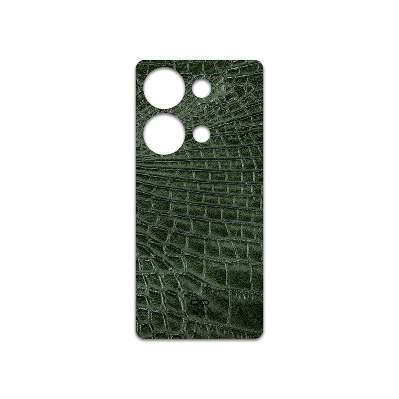برچسب پوششی ماهوت مدل Green-Crocodile-Leather مناسب برای گوشی موبایل شیائومی Redmi Note 13 Pro 4G