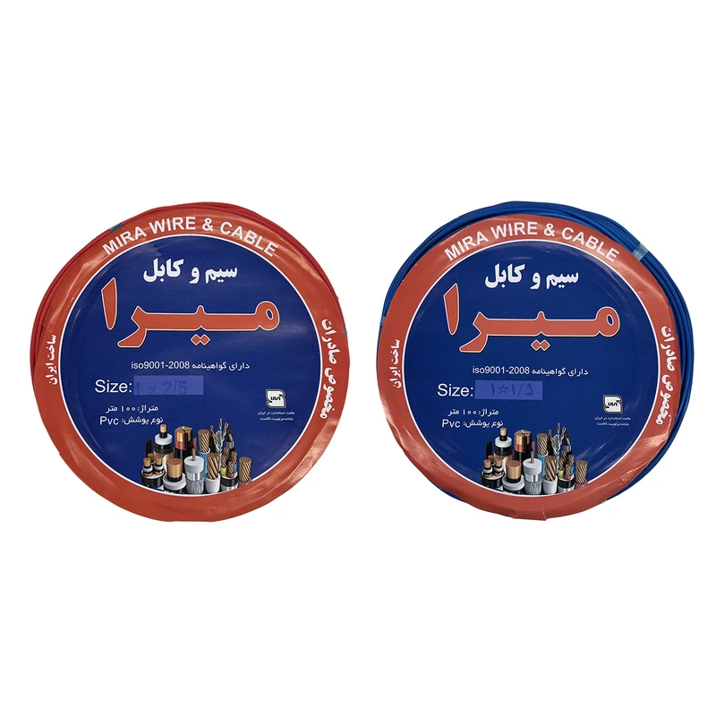 سیم برق افشان 1 در 1.5 و 1 در 2.5 میرا مدل 2.5R - 1.5B بسته دو عددی