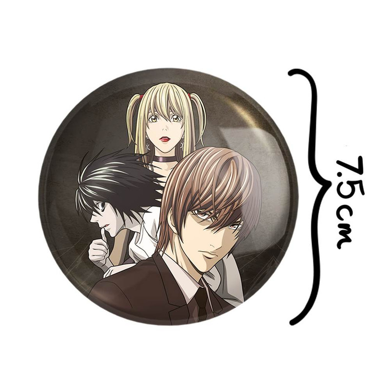 آینه جیبی خندالو مدل لایت و ال و میسا انیمه دفترچه مرگ Death Note  کد 11302