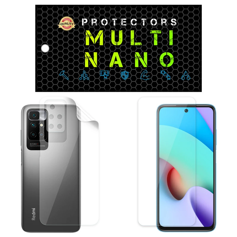 محافظ صفحه نمایش مولتی نانو مدل X-SFT مناسب برای گوشی موبایل شیائومی Redmi Note 11 4G به همراه محافظ پشت