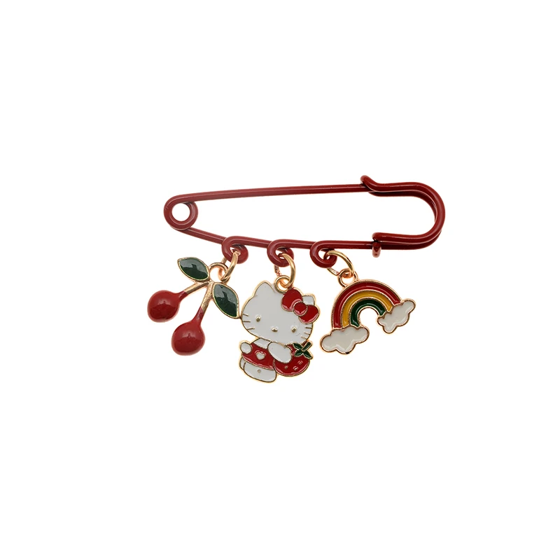 سنجاق سینه دخترانه دلنار گالری مدل گیلاس و کیتی