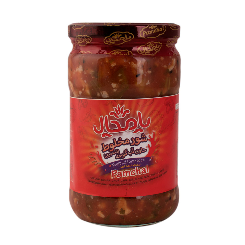 ترشی شور مخلوط تخمیری حاوی آب و گوجه پامچال - 650 گرم