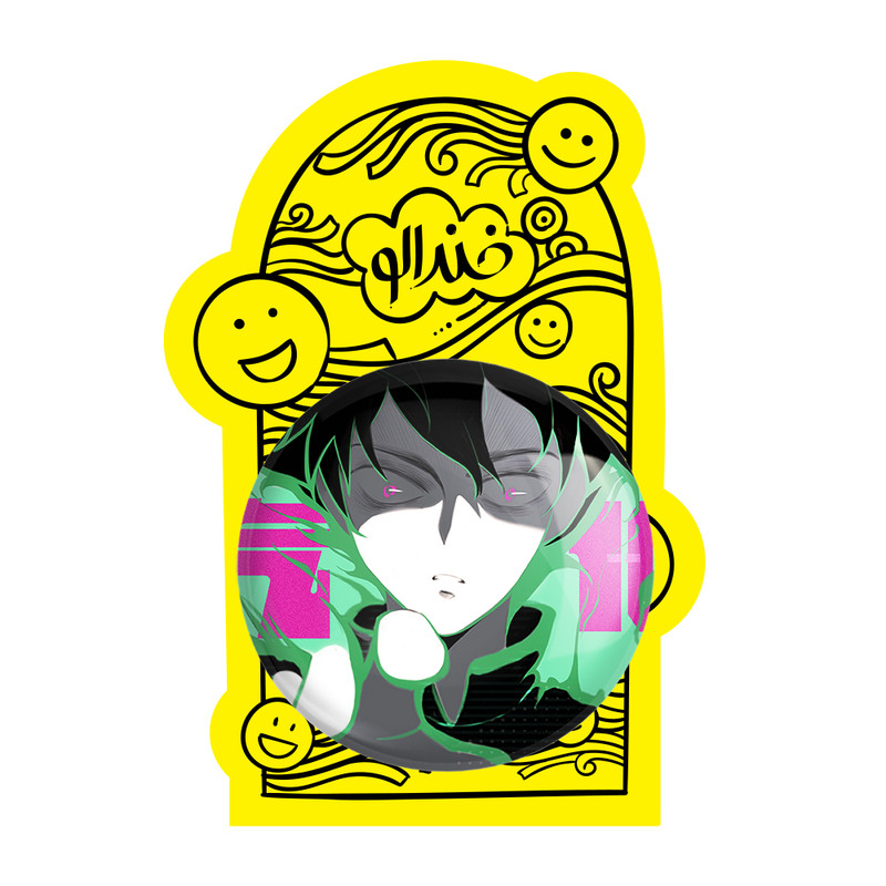 آینه جیبی خندالو مدل ریتسو انیمه موب سایکو Mob Psycho 100 کد 24481