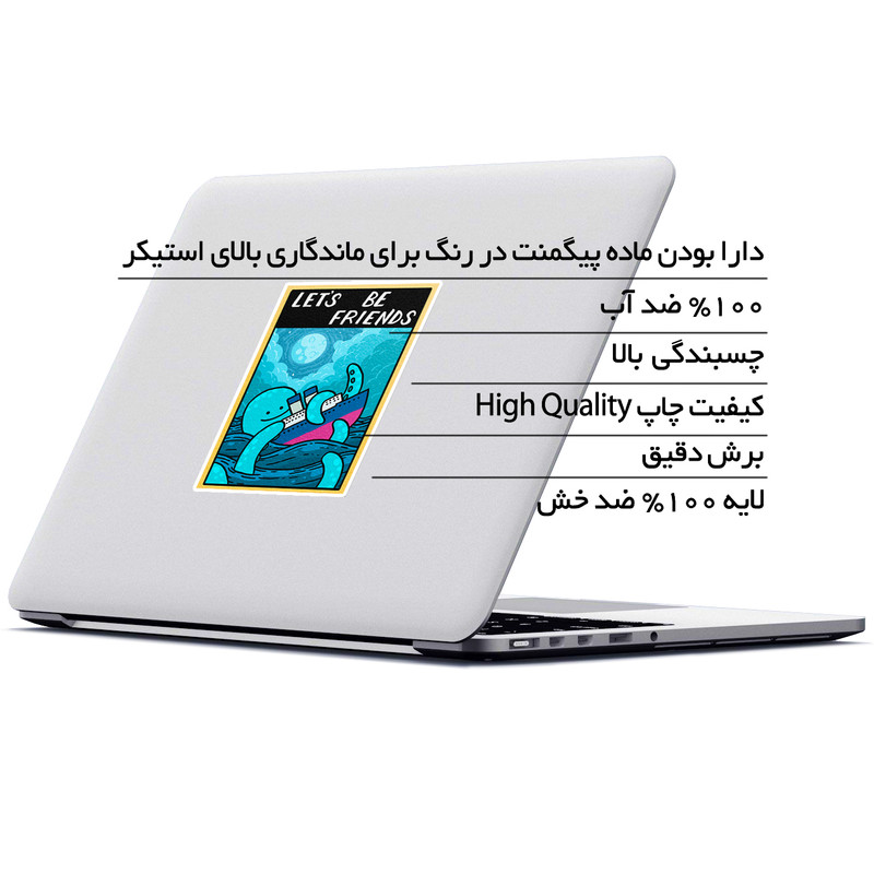 استیکر لپ تاپ ماسا دیزاین طرح هشتپا مدل STK1186
