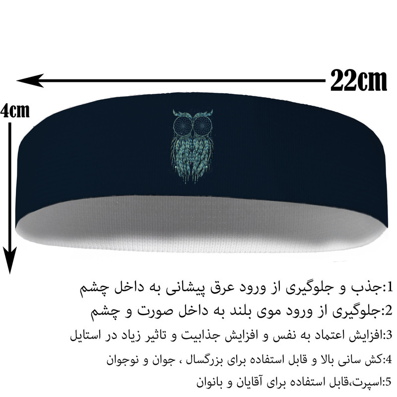 هدبند ورزشی آی تمر مدل جغد دریم کچر کد 99